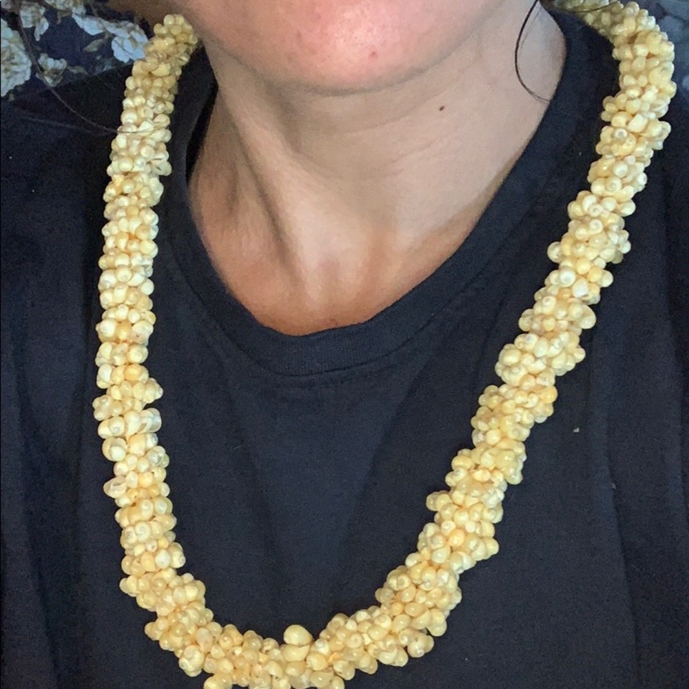 Hawai’ian shell lei. Beautiful, and precious.
